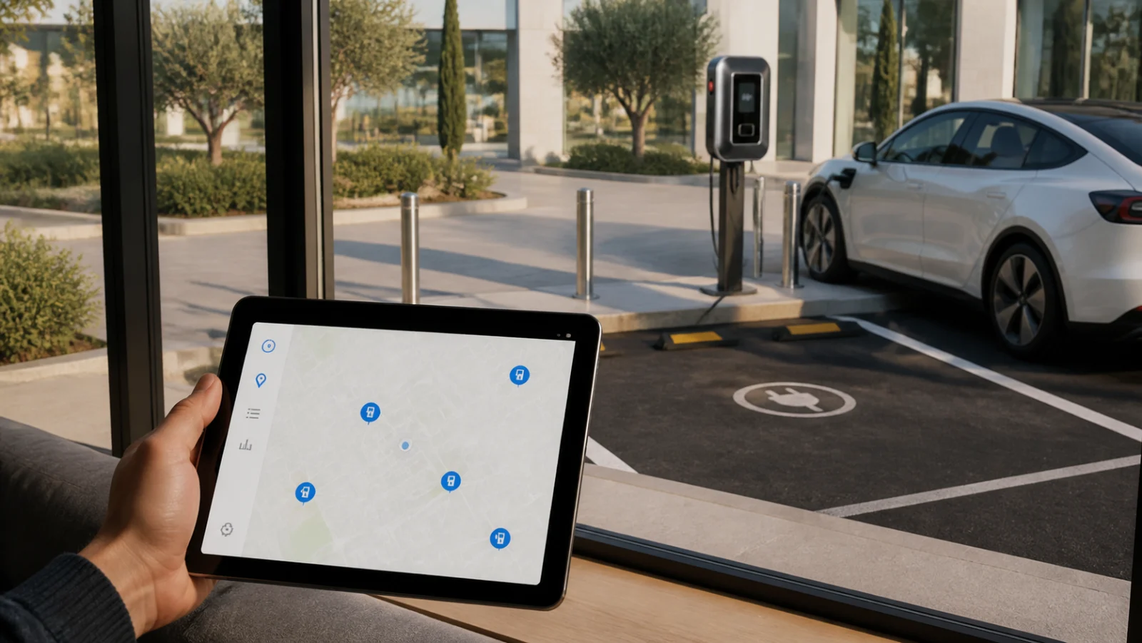 Managing a connected Hyperinso Gridlock charger from a tablet